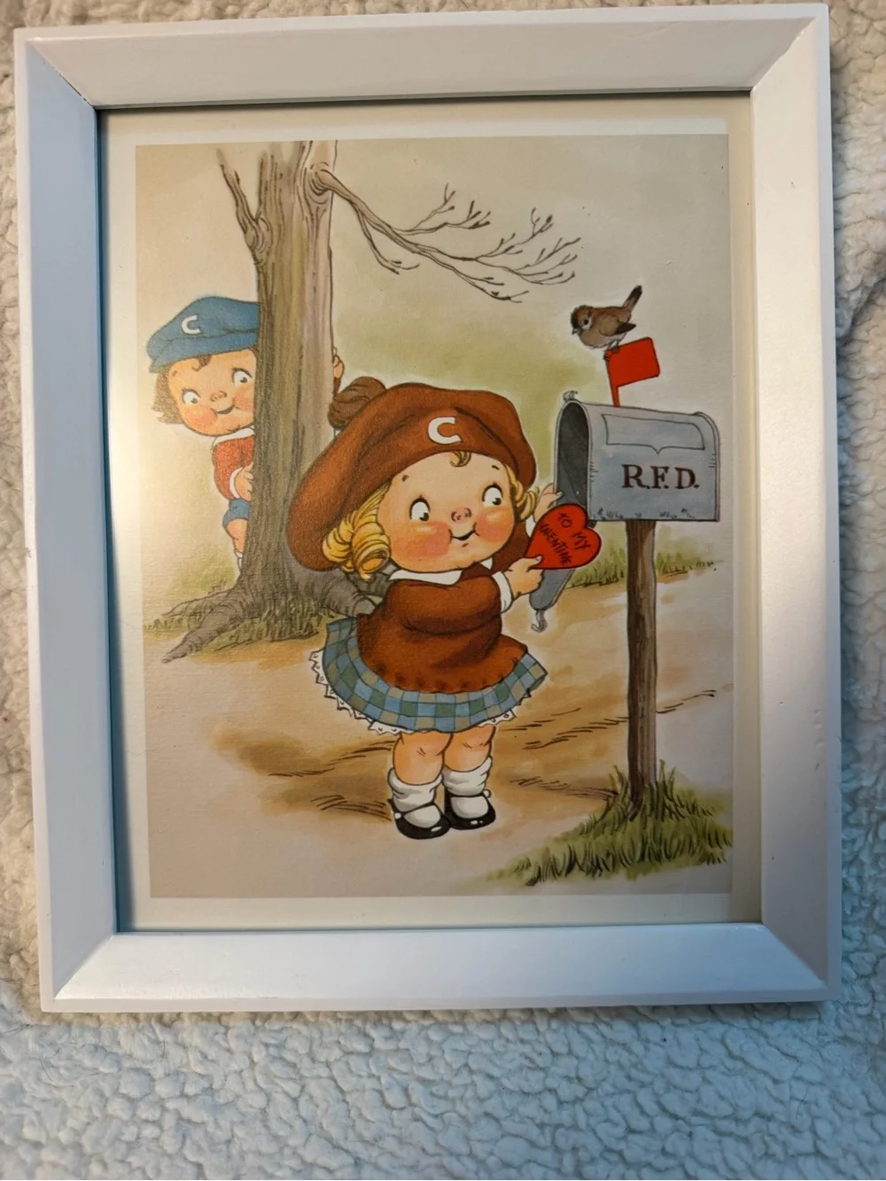 Campbell Soup Print “To My Valentine”. Framed.